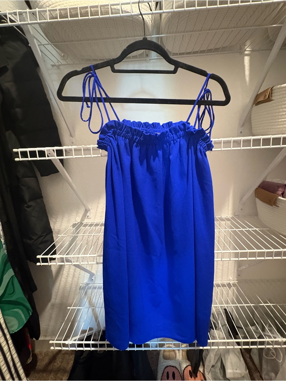 Show Me Your MuMu Royal Blue Tie-Strap Mini Dress